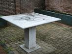 Tuintafel marmer, Tuin en Terras, Tuintafels, Ophalen of Verzenden, Gebruikt, Vierkant, Overige materialen