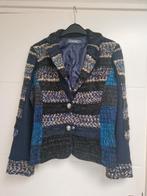 Vintage Lulu H jasje/vest met Franse mesh a.d voorkant, Blauw, Maat 46/48 (XL) of groter, Zo goed als nieuw, Jasje