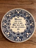 Delfts Blauw Spreukenbord - Nr. 9, Antiek en Kunst, Antiek | Wandborden en Tegels, Ophalen of Verzenden