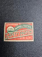 Luciferetiket - Steamship Safety Match V.N.L.F., Ophalen of Verzenden, Gebruikt