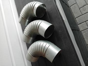 Te koop een aluminium afvoerpijp + bochten
 beschikbaar voor biedingen