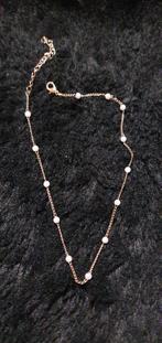 Elegante gouden ketting met parels, Met hanger, Ophalen of Verzenden, Zo goed als nieuw, Goud