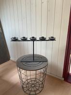 Kandelaar voor 5 kaarsen - 45x15 cm, Ophalen, Gebruikt, Zwart, Metaal