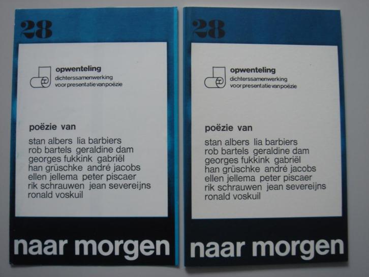 Naar Morgen nr 28, Boeken, Gedichten en Poëzie, Zo goed als nieuw, Meerdere auteurs, Ophalen of Verzenden