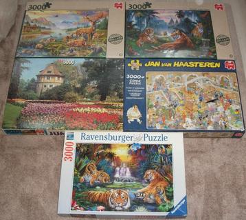 Diverse *** PUZZELS 3000 STUKJES *** 5 stuks beschikbaar voor biedingen