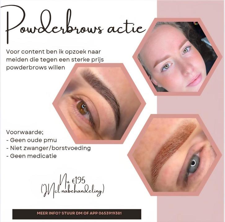 Powderbrows, Sieraden, Tassen en Uiterlijk, Uiterlijk | Gezichtsverzorging, Zo goed als nieuw, Ogen, Ophalen