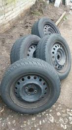 4 winterbanden Yokahoma incl stalen velgen, 195/60R15 88H, Ophalen, Gebruikt