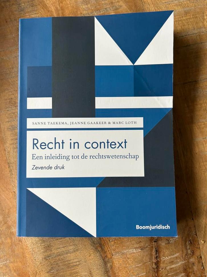 Sanne Taekema - Recht in context, Boeken, Wetenschap, Zo goed als nieuw, Sociale wetenschap, Ophalen of Verzenden