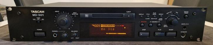 Tascam MD-501 Pro MiniDisc recorder, Audio, Tv en Foto, Walkmans, Discmans en Minidiscspelers, Minidisc-recorder, Ophalen of Verzenden