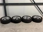 Lichtmetalen velgen 5x112 met Dunlop winterbanden 205 55 16, Ophalen, Gebruikt, Velg(en), 16 inch