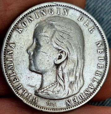 1 gulden 1892 Wilhelmina/ Nederland beschikbaar voor biedingen