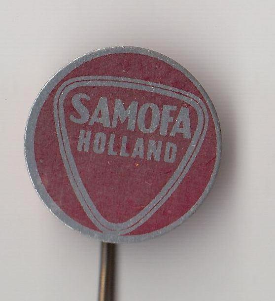 Samofa blik Dieselmotoren speldje, Verzamelen, Speldjes, Pins en Buttons, Gebruikt, Speldje of Pin, Overige onderwerpen, Ophalen of Verzenden