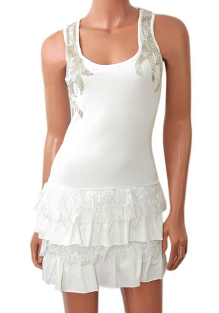 Nieuw: Jane Norman wit zomer-jurkje Mt: 38, Kleding | Dames, Jurken, Nieuw, Maat 38/40 (M), Wit, Knielengte, Ophalen of Verzenden