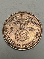 1937D munt 2 reichsmark Duitsland zilver, Verzenden
