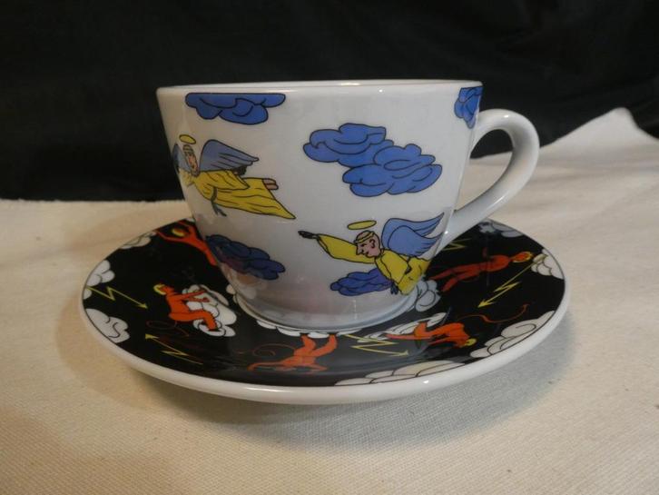 Eschenbach Cappuccino kop en schotel Hemel & Hel, Huis en Inrichting, Keuken | Servies, Zo goed als nieuw, Kop(pen) en/of Schotel(s)