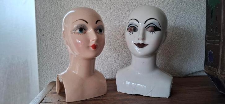 Sofa doll hoofdjes, Antiek en Kunst, Curiosa en Brocante, Ophalen of Verzenden