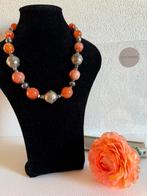 Q182/Vintage Oosterse Prachtige CARNEOOL ketting, Gebruikt, Verzenden, Oranje, X
