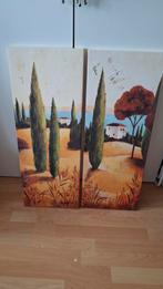 Schilderij 2-luik Toscaans Landschap, Ophalen