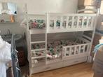 Leuk kinder stapelbed 190x80 met matrassen en lades, Ophalen, Gebruikt, 70 tot 85 cm, Hoogslaper of Stapelbed