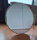 Ronde spiegel met witte houten rand, Ophalen, Zo goed als nieuw, Rechthoekig, Minder dan 100 cm