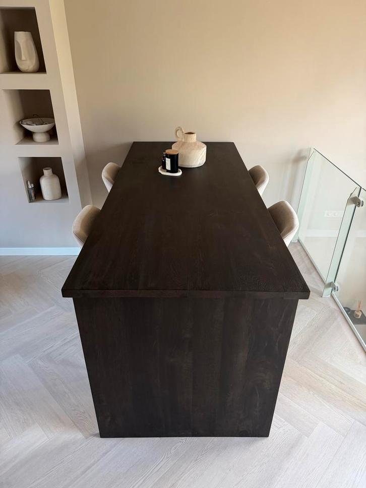 Nieuwe massief eiken tafel – barhoogte, Huis en Inrichting, Tafels | Eettafels, Nieuw, 50 tot 100 cm, 200 cm of meer, Vijf personen of meer