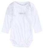 NAME It romper body luierpakje wit lange mouwen organic m 98, Nacht- of Onderkleding, Jongen of Meisje, Nieuw, Ophalen of Verzenden