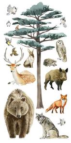 Bosdieren muurstickers XXL Beer, 90x180 cm, Muurdeco4kids, Verzenden, Nieuw, Wanddecoratie