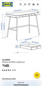 IKEA LILLÅSEN Bureau - Zo goed als nieuw!, Huis en Inrichting, Bureaus, Ophalen, Zo goed als nieuw, Bureau