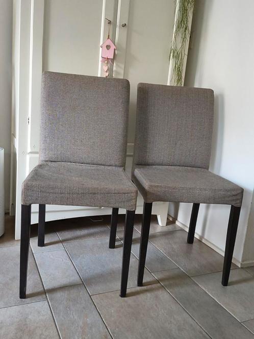 Eetkamerstoelen 6 stuks, Huis en Inrichting, Stoelen, Gebruikt, Vijf, Zes of meer stoelen, Grijs, Ophalen