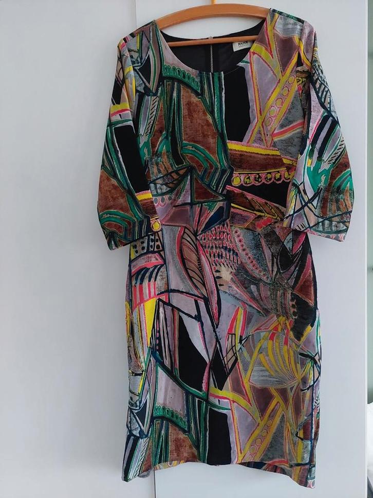 Jurk multicolor maat M merk ANNA, Kleding | Dames, Grote Maten, Zo goed als nieuw, Jurk, Overige kleuren, Ophalen of Verzenden