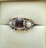Zilveren Art Deco ring, Ophalen of Verzenden, Zilver, Ring, Met edelsteen