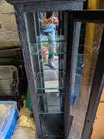 Zwart vitrine kasje 140 hoog 30 breed en30diep, Huis en Inrichting, Kasten | Vitrinekasten, Ophalen, Zo goed als nieuw, 25 tot 50 cm