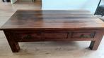 houten salon tafel met 3 laden, Ophalen, Gebruikt, 100 tot 150 cm, 50 tot 100 cm