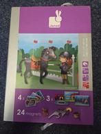 Janod Magnetische Paarden Puzzel met Achtergronden, Ophalen, Zo goed als nieuw, Puzzelen