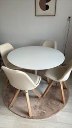 Jysk RINGSTED tafel 100 cm zgan, Huis en Inrichting, Tafels | Eettafels, Kunststof, 100 tot 150 cm, Rond, Zo goed als nieuw