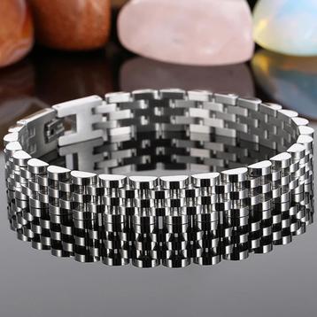 Heren Zilverkleurige Jubilee Armband beschikbaar voor biedingen