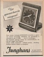 retro reclame 1950 Junghans reiswekker uw metgezel, Ophalen of Verzenden, Overige typen