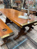 Stoere veranda set maritiem tafel banken grenen, Antiek en Kunst, Ophalen