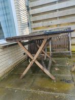 Tuin tafel van echt hout, Gebruikt, Ophalen