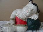 Chinees houten beeld China slapend meisje 17cm vintage 1960, Ophalen of Verzenden