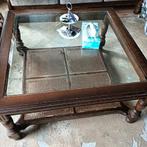 Mooie tafel met glasplaat, Huis en Inrichting, Tafels | Salontafels, Ophalen, 50 tot 100 cm, Zo goed als nieuw, Minder dan 50 cm