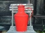 Mooie vintage kan van rood emaille, Ophalen of Verzenden