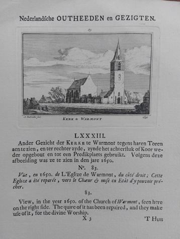 83 / kerk Warmont - Warmond Gravure A. Rademaker 1ste druk beschikbaar voor biedingen