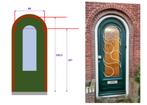 Jaren 30 ronde voordeur / buitendeur origineel met toebehore, Doe-het-zelf en Verbouw, Deuren en Horren, Gebruikt, Buitendeur