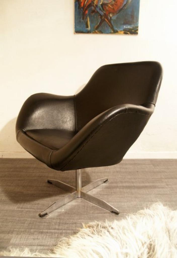 Rohe Noordwolde jaren 60 70 vintage design draaifauteuil, Huis en Inrichting, Fauteuils, Gebruikt, Minder dan 75 cm, Ophalen of Verzenden