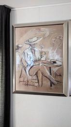 Femme au chapeau, Ophalen, Zo goed als nieuw, 75 tot 100 cm, Foto of Poster