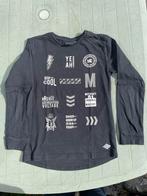 Zwarte longsleeve  met print Mitch maat 122-128, Ophalen of Verzenden, Gebruikt, Jongen, Shirt of Longsleeve
