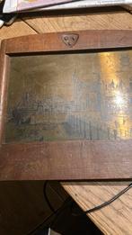 Ets van de steen antwerpen messing, Antiek en Kunst, Antiek | Spiegels, Ophalen of Verzenden, Minder dan 50 cm