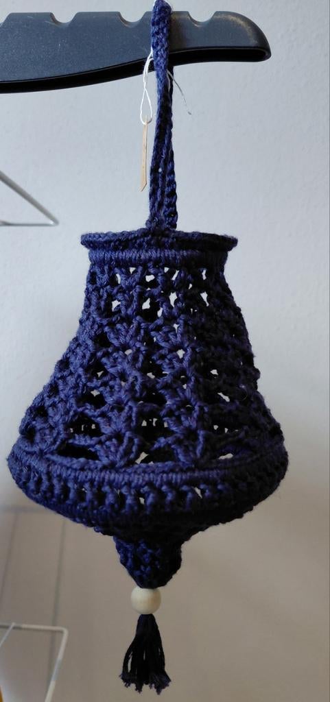 Gehaakte lampion/kroonluchter - 24 cm hoog, Ophalen of Verzenden, Nieuw, Stof, Handgemaakt