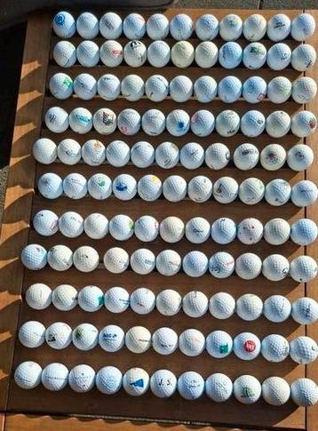 120 gebruikte golfballen met reclame beschikbaar voor biedingen